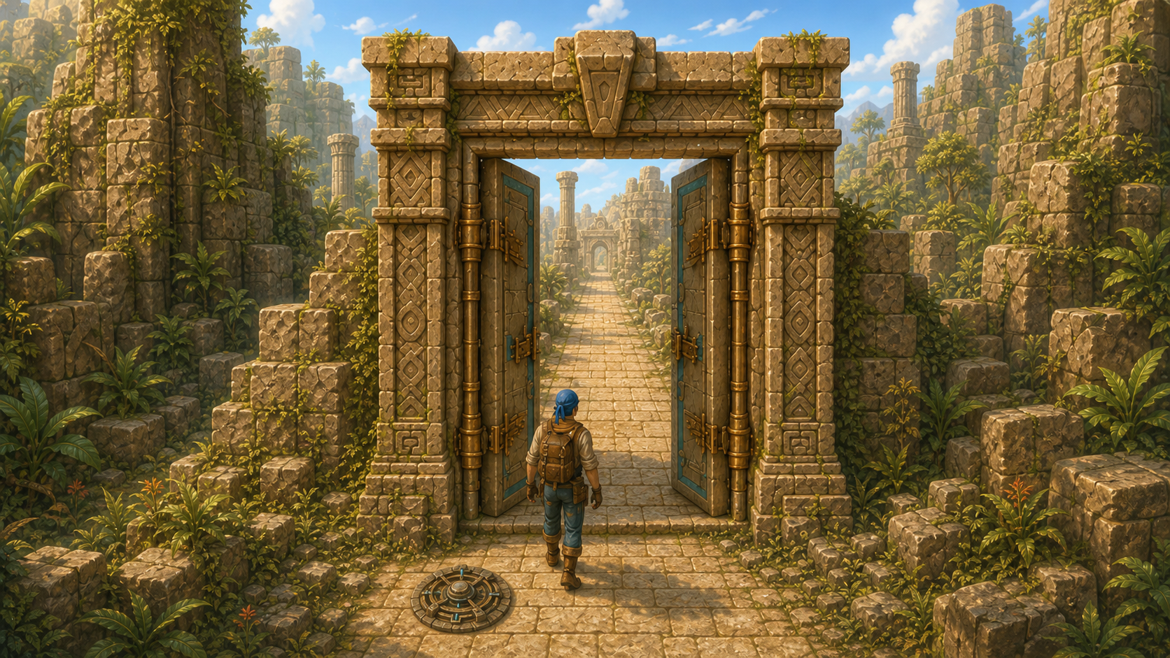 Explorer entering the final gate